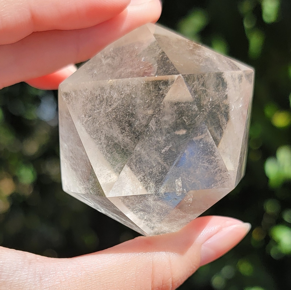 NEW 47MM - 150G CLEAR QUARTZ MERKABA SPHERE